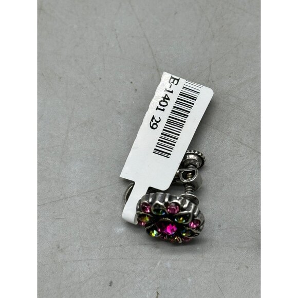 Mariana twist floral handmade crystals blue green silver tone E-1401 29 READ NEW - Picture 2 of 6